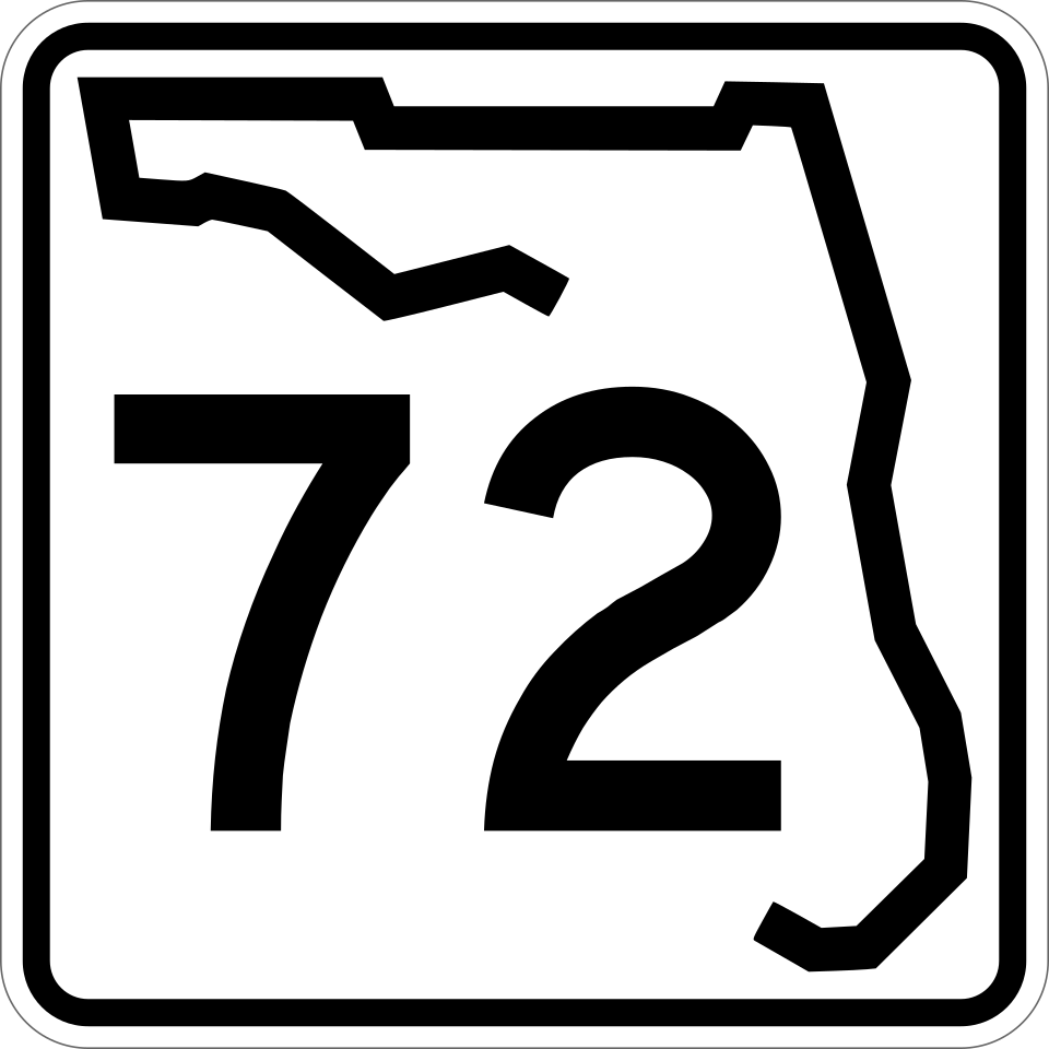 Florida State Road 72 (Clark Rd) shield