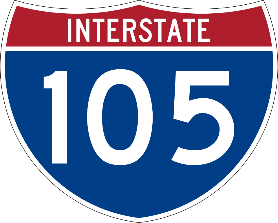 Interstate 105 (Glenn Anderson Freeway) shield