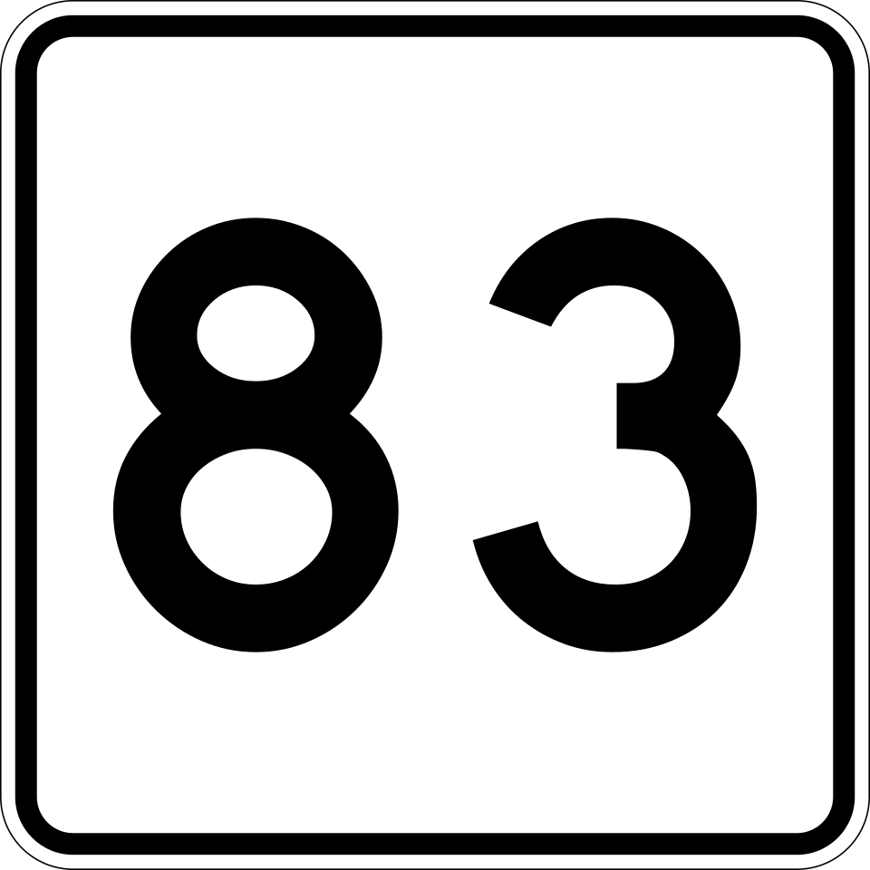 Massachusetts Route 83 shield